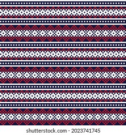 Red Christmas fair isle pattern background for fashion textiles, knitwear and graphics