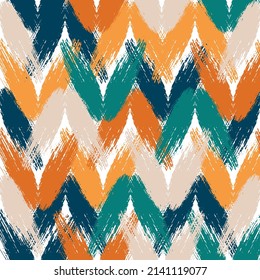 Red Christmas fair isle pattern background for fashion textiles, knitwear and graphics Abstract vector creative seamless pattern with brush strokes. 