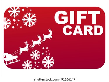 Red  Christmas Gift Card