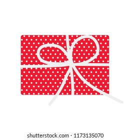 red christmas gift icon- vector illustration