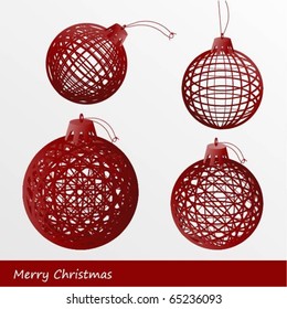 Red Christmas globes