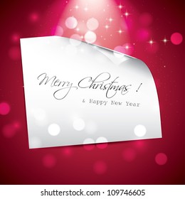 Red Christmas greeting card