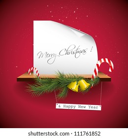 Red christmas greeting card