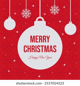 Red Christmas greeting template perfect for social media post