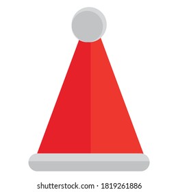 Red christmas hat for christmas day vector