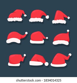 Red Christmas hat to decorate Santa costume on Christmas party.
