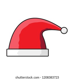 Red christmas hat vector