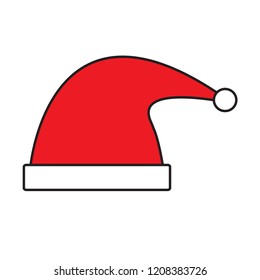 Red christmas hat vector