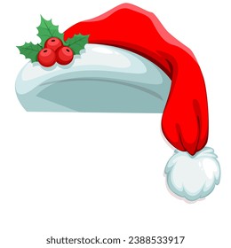 red christmas hat vector illustration