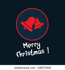 red christmas icon. bell