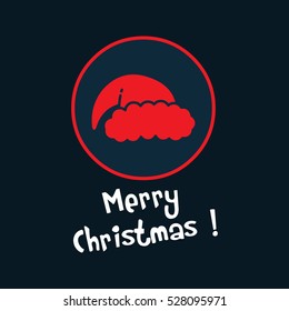 red christmas icon. santa hat