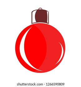 Red christmas ornament. 