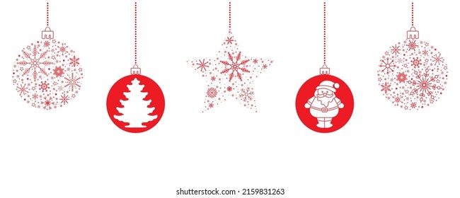 red christmas ornament on white background