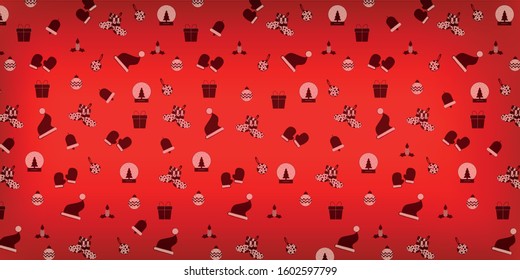 Red Christmas paper vector seamless pattern.vector illustration.