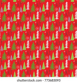 red christmas pattern, Christmas and New Year