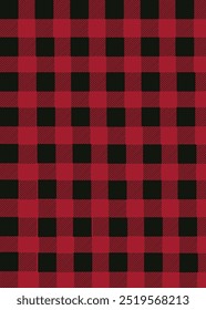 Red Christmas Plaid Tartan Flannel Pattern Wallpaper Background Backdrop Decorative