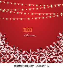 red christmas postcard