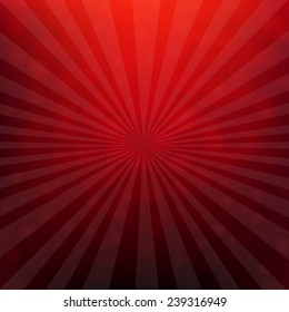 Red Christmas Poster With Bokeh With Gradient Mesh, Vector Illustration