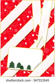 red Christmas present box with copy space