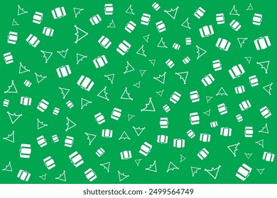 Red Christmas Present Gift box, Green Christmas Tree seamless background texture, New Year festival, celebration, gift, present box paper, backdrop
