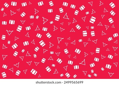 Red Christmas Present Gift box, Green Christmas Tree seamless background texture, New Year festival, celebration, gift, present box paper, backdrop