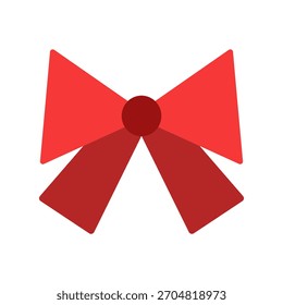 Clipart de Vector de lazo de cinta roja de Navidad
