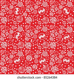 Red christmas seamless background