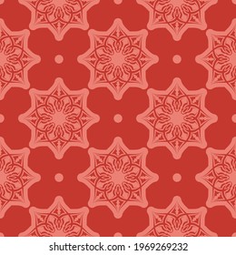 Patrón de Navidad roja sin fisuras con adorno. Bien por antecedentes, impresiones, prendas de vestir y textiles.