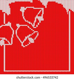 red christmas serviette background with bells