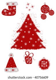 red christmas set