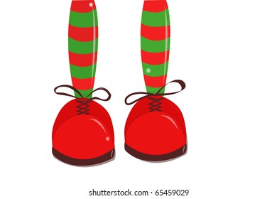 Red Christmas' Shoes with Socks