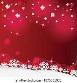 Red Christmas snowflake Background Design