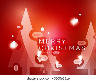 Red Christmas snowflakes abstract background. Vector illustration for your message