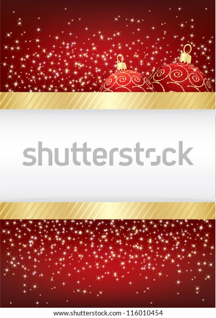 Red Christmas Sparkle Background Gold Ribbon Stock Vector (Royalty Free ...