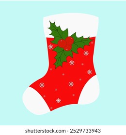 red christmas stocking for gifts