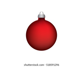 Red Christmas toy on a white background,vector illustrations.