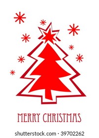 Red christmas tree