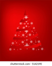 Red christmas tree