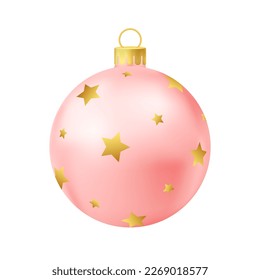Red Christmas tree ball with gold star