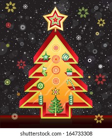 Red Christmas Tree Box