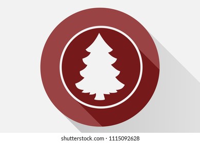 Red christmas tree icon.