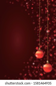 red Christmas vector background and decoration