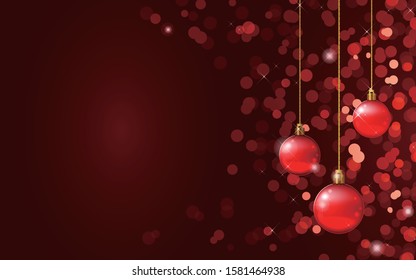 red Christmas vector background and decoration