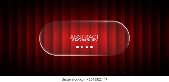 Red chromatic ripple gradient background with glassmorphism ellipse. Abstract modern vector design for website banners or app interfaces.