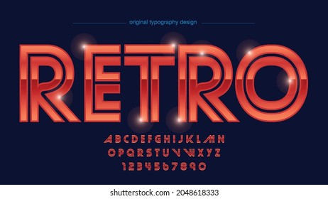 Red Chrome Elegant Vibrant Vintage Metallic Artistic Font Typography