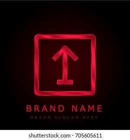 Up red chromium metallic logo