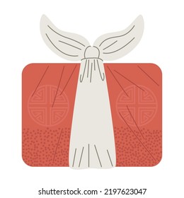 red chuseok gift present icon