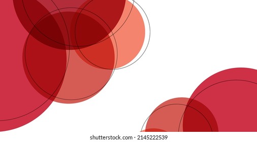 Red circle background. abstract color design. vector red color. illustration pattern template.