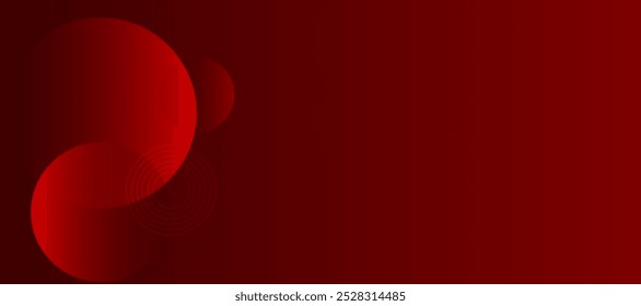 Fondo de círculo rojo con color degradado, Ilustración vectorial 