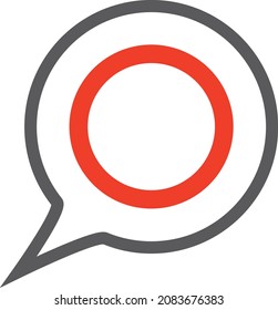 A red circle balloon signifying the correct answer. Vectors.